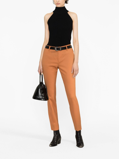 Dsquared2 Slim-cut Tailored Trousers In Orange