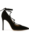 Gianvito Rossi Femì Lace-up Suede Pumps