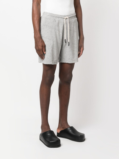 Oas Company Terry Towelled Shorts In Grey