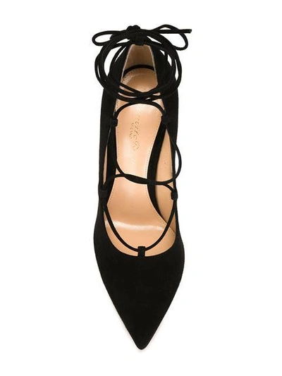 Gianvito Rossi Femì Lace-up Suede Pumps