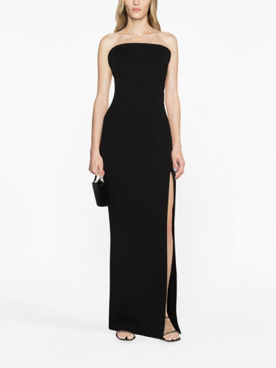Shop Solace London Zora Strapless Maxi Dress In Black