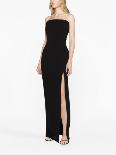 Shop Solace London Zora Strapless Maxi Dress In Black