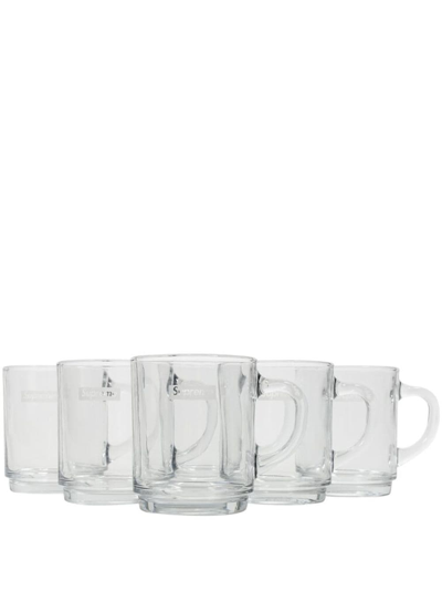 Supreme X Duralex Glass Mugs (set Of Six) In Clear | ModeSens
