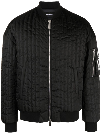 Shop Dsquared2 Logo-patch Bomber Jacket In Black