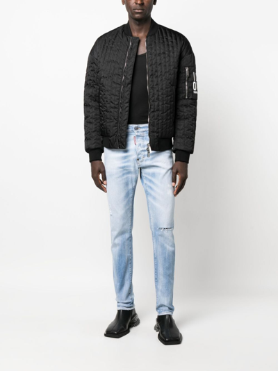 Dsquared2 Bomber Nylon Nero In Black