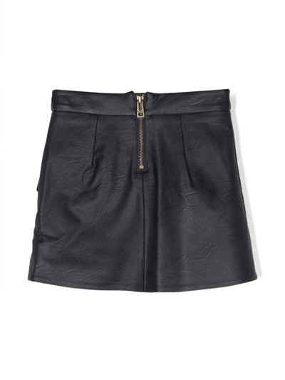 Shop Zadig & Voltaire Faux-leather Dart-detail Skirt In Blue