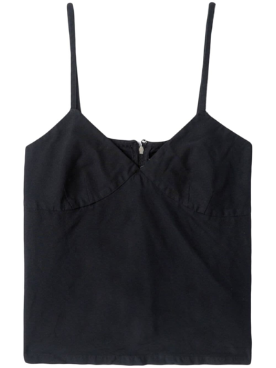 Shop Comme Des Garçons Comme Des Garçons V-neck Sleeveless Top In Black