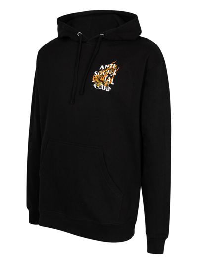 Anti Social Social Club White Picket Fence Hoodie In Black