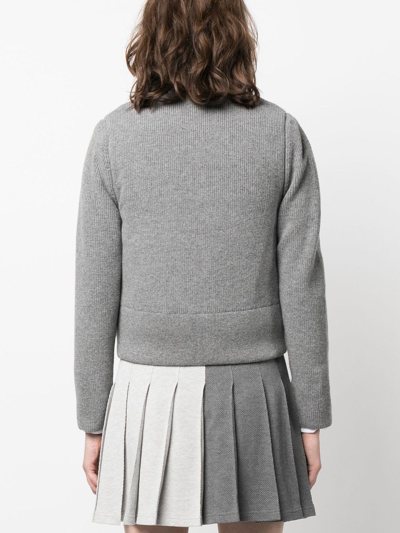 Thom Browne Grey Layered Wool Jacket In Grey