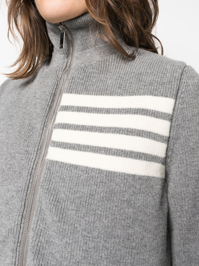 Thom Browne Grey Layered Wool Jacket In Grey