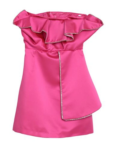 Shop Cinqrue Woman Mini Dress Fuchsia Size Xs Polyester In Pink