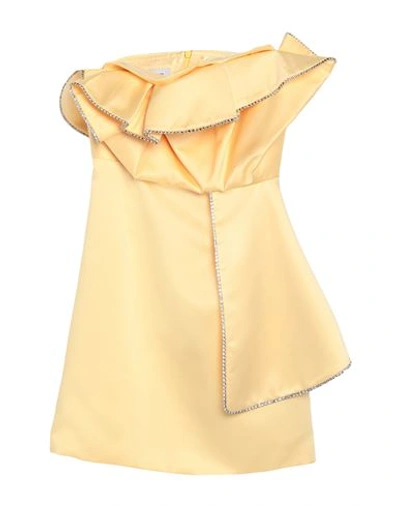 Cinqrue Woman Short Dress Yellow Size S Polyester In Yellow
