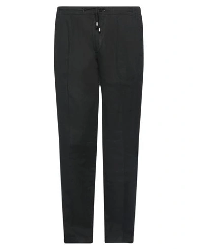Shop Baronio Man Pants Black Size 36 Linen, Cotton, Elastane