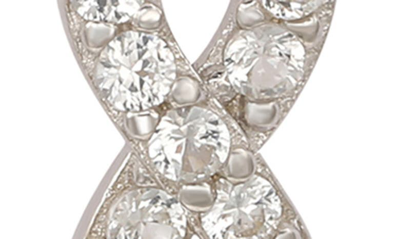 Suzy Levian Sterling Silver Freshwater Pearl Drop Earrings In White