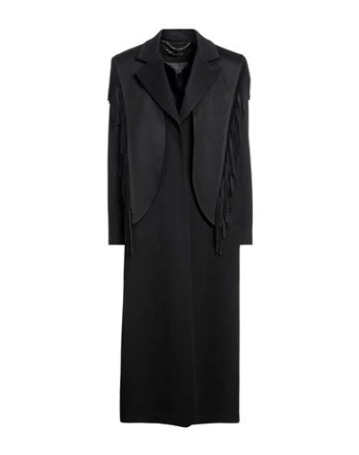 Shop Federica Tosi Woman Coat Black Size 8 Virgin Wool, Cashmere
