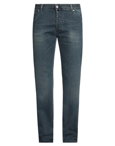 Shop E.marinella E. Marinella Man Jeans Blue Size 40 Cotton, Cashmere, Elastane