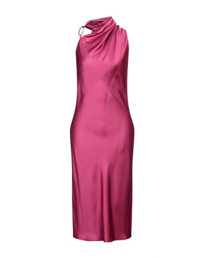 Shop Anna Molinari Woman Midi Dress Mauve Size 8 Viscose In Purple