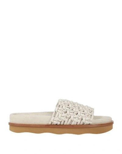Shop Chloé Woman Sandals Off White Size 9 Soft Leather