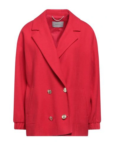 Marella Woman Suit Jacket Red Size 2 Cotton, Polyester, Elastane In Red