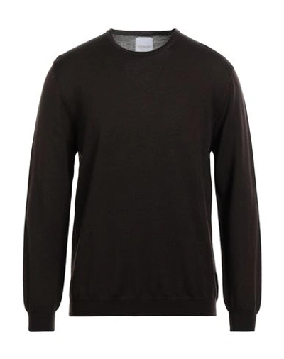 Shop Bellwood Man Sweater Dark Brown Size 46 Merino Wool