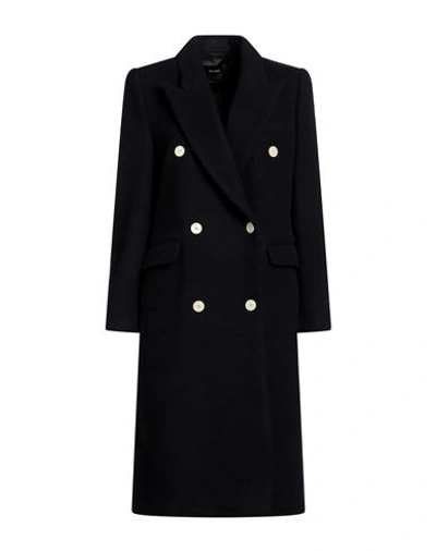 Shop Isabel Marant Woman Coat Black Size 6 Wool, Recycled Cashmere, Polyamide, Polyester, Viscose