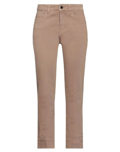 Anaii Woman Denim Pants Camel Size 30 Cotton, Elastane In Beige