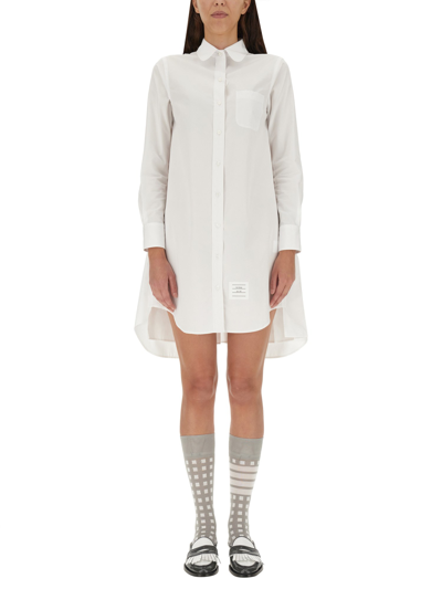 Thom Browne Women's Cotton Shirtdress In White