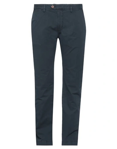 Shop Modfitters Man Pants Navy Blue Size 38 Cotton, Elastane
