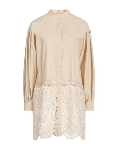 Shop Isabelle Blanche Paris Woman Shirt Beige Size Xs Cotton, Polyester