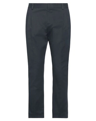 Shop Grey Daniele Alessandrini Man Pants Navy Blue Size 34 Cotton, Elastane