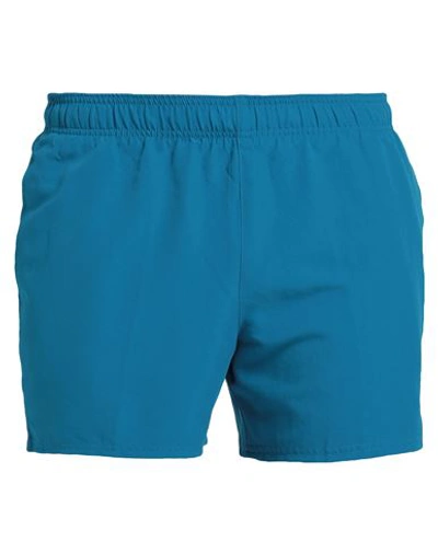 Shop Nike Man Swim Trunks Blue Size S Polyester