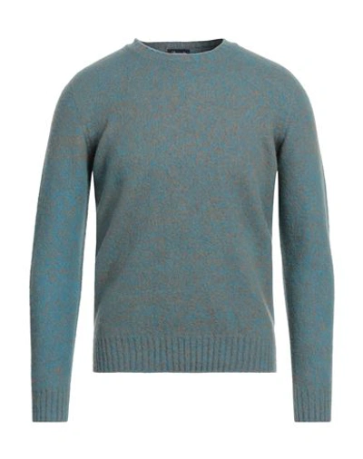 Shop Drumohr Man Sweater Pastel Blue Size 38 Lambswool