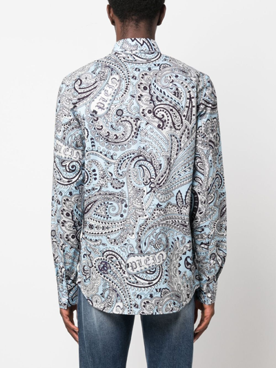 Shop Philipp Plein Paisley-print Long-sleeved Shirt In Multi