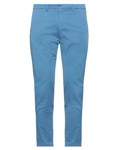 Shop Falko Rosso® Falko Rosso Man Pants Slate Blue Size 38 Cotton, Elastane