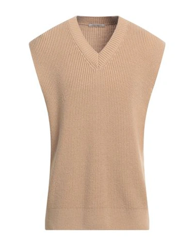 Shop Hinnominate Man Sweater Sand Size L Wool, Acrylic In Beige