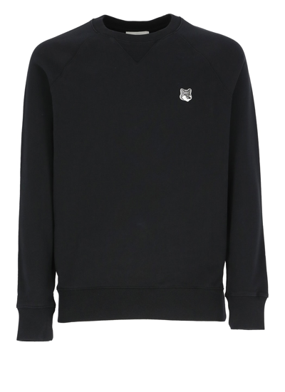 Shop Maison Kitsuné Fox Head Sweatshirt In Black