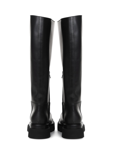 Shop Bottega Veneta Lug Boots In Calfskin In Black