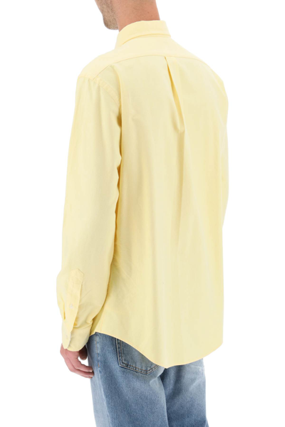 Shop Polo Ralph Lauren Oxford Cotton Button-down Shirt In Yellow Oxford (yellow)