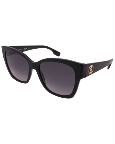Shop Burberry Women's Be4345 54mm Sunglasses In Black