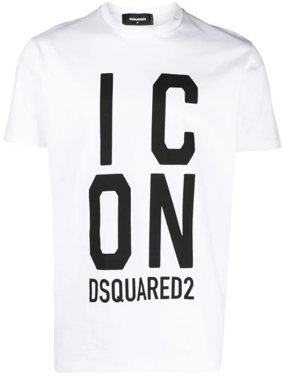 Shop Dsquared2 Icon Squared T-shirt In White