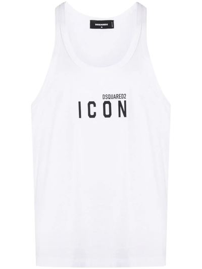Shop Dsquared2 Icon Tank Top In White