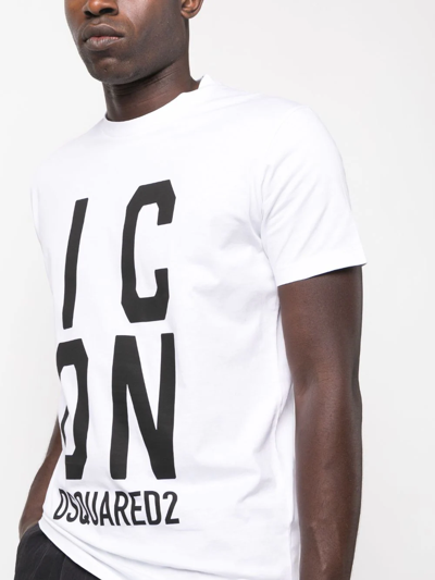 Shop Dsquared2 Icon Squared T-shirt In White
