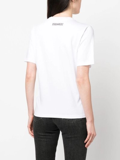 Shop Dsquared2 Icon Hilde T-shirt In White
