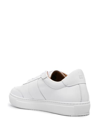 Tommy Hilfiger Embossed-monogram Low-top Sneakers In White
