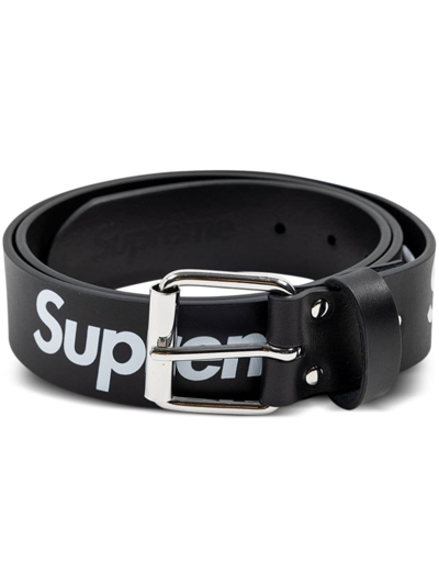 Shop Supreme Repeat "black" Leather Belt