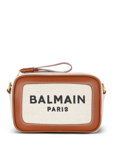Shop Balmain B-army Logo-print Bag In Gem