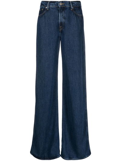 Shop 7 For All Mankind Lotta Bluenote High-waisted Flared Jeans