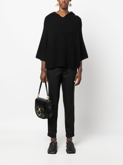 Shop Fabiana Filippi Virgin-wool Cropped Trousers In Black