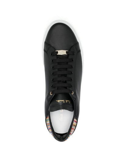 Shop Paul Smith Stripe-detailing Lace-up Sneakers In Black