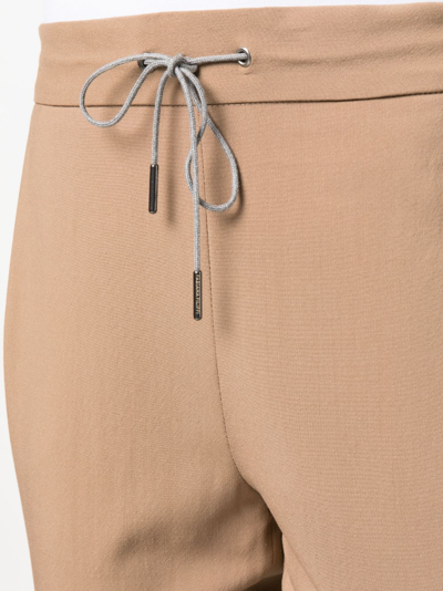 Fabiana Filippi Drawstring-waist Cropped Wool Trousers In Brown